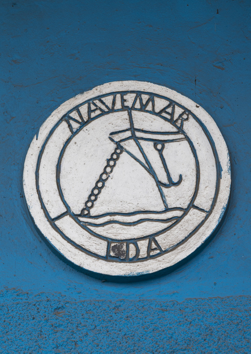 Shipping company logo on a wall, Maputo Province, Maputo, Mozambique
