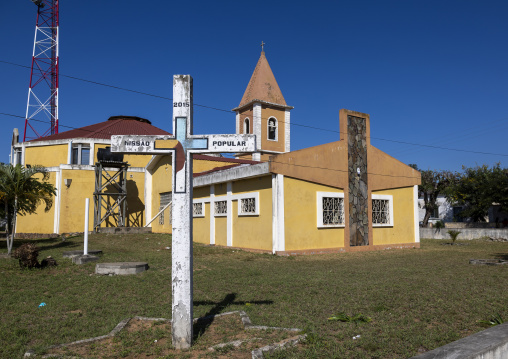 Cross in front of a church, Inhambane Province, Zavala, Mozambique