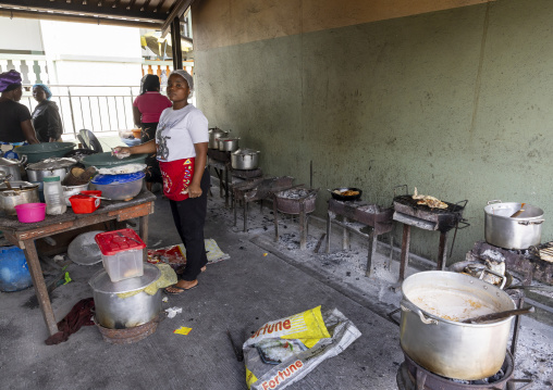 Restaurant in the market, Inhambane Province, Inhambane, Mozambique