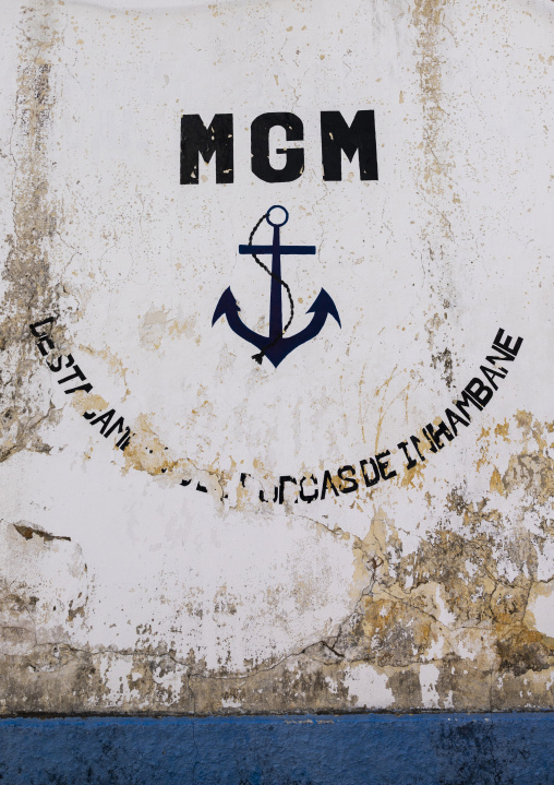 Maritime logo on a wall, Inhambane Province, Inhambane, Mozambique