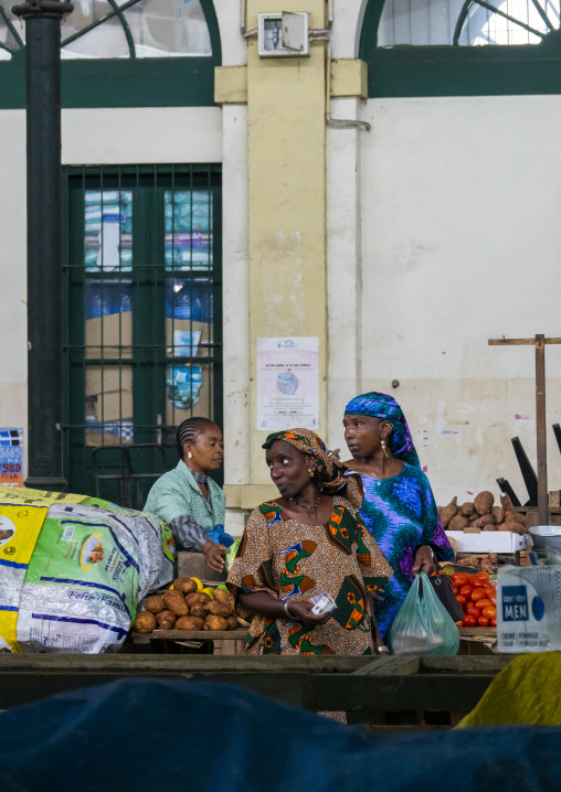 Women in the indoor market, Maputo Province, Maputo, Mozambique