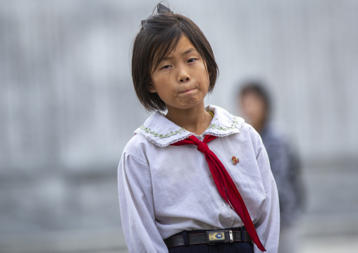 North Korean pioneer girl portrait, DGC, Pyongyang, North Korea