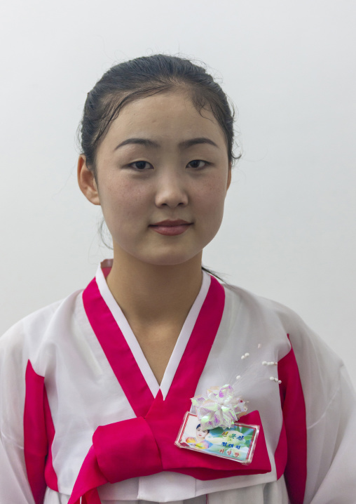 Portrait of a North Korean waitress, DGC, Pyongyang, North Korea
