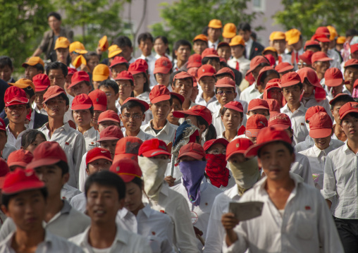 TEenagers during the celebration of the 60th anniversary of the regim, DGC, Pyongyang, North Korea