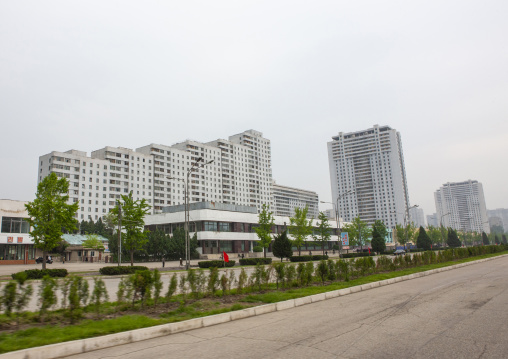 Apartements buildings in the city center, DGC, Pyongyang, North Korea