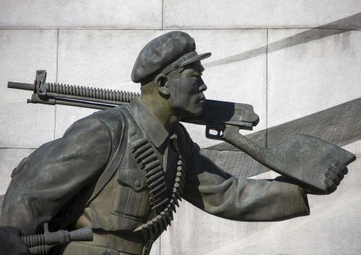 Statue in the Grand monument of lake Samji, Ryanggang, Samjiyon, North Korea