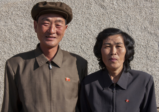 Portrait of a North Korean couple, North Hamgyong, Jung Pyong Ri, North Korea