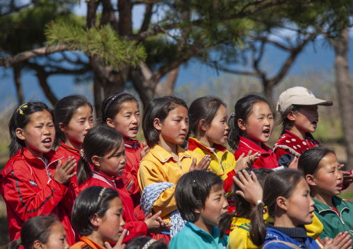 Young pioneers in a summer camp, North Hamgyong, Chilbo Sea, North Korea