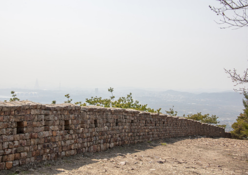Old wall overlooking the town, DGC, Pyongyang, North Korea
