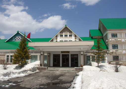 Baegaebong hotel at the feet of mount Paektu, Ryanggang, Samjiyon, North Korea