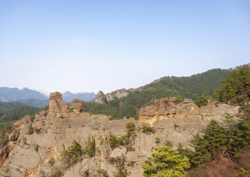 Rock formations landscape, North Hamgyong, Chilbosan, North Korea