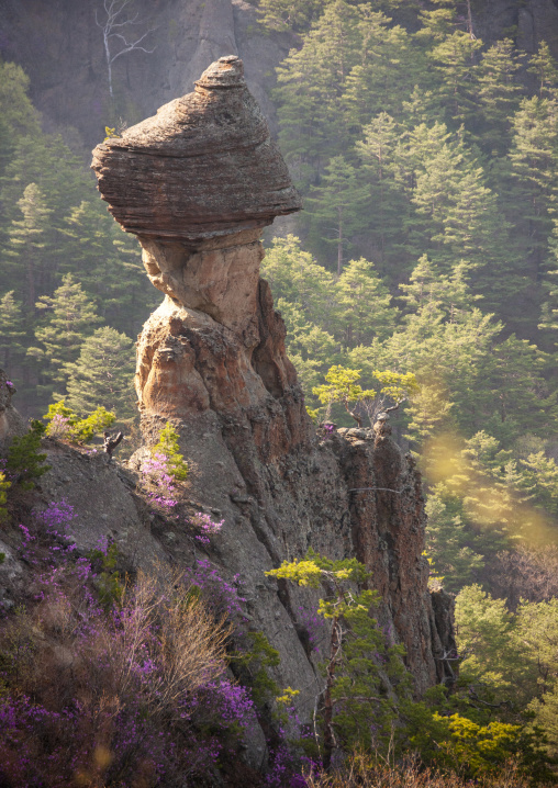 Rock formations landscape, North Hamgyong, Chilbosan, North Korea