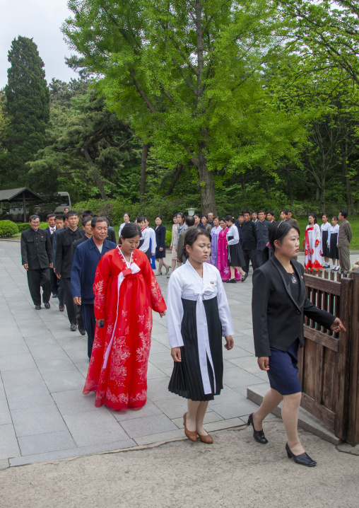 North Korean people visiting Kim il Sung Mangyongdae native house, DGC, Pyongyang, North Korea