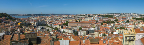 Panorama of the old city, Lisbon district, Lisbon, Portugal