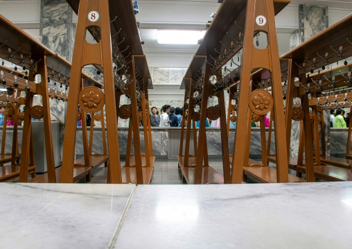 Kumsusan memorial palace cloakroom, DGC, Pyongyang, North Korea
