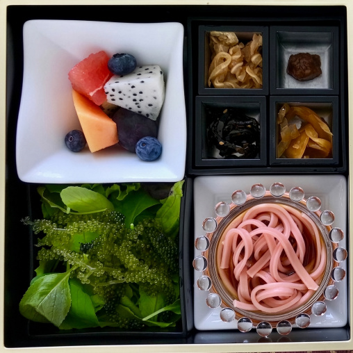 Healthy Japanese breakfast, Yaeyama Islands, Ishigaki, Japan