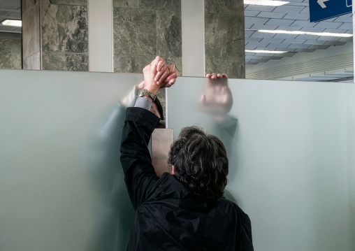 North korean passengers reunion in Sunan international airport, DGC, Pyongyang, North Korea