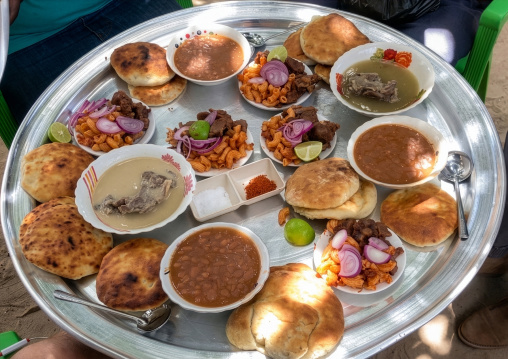 Authentic sudanese dishes in a restaurant, Central Equatoria, Terekeka, south Sudan
