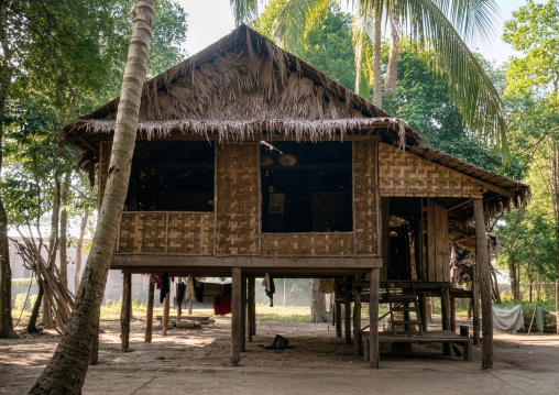 Stilt bamboo house, Battambang province, Battambang, Cambodia