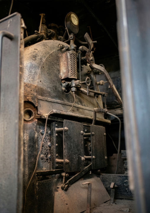 Old train in the train station workshop, Central Region, Asmara, Eritrea