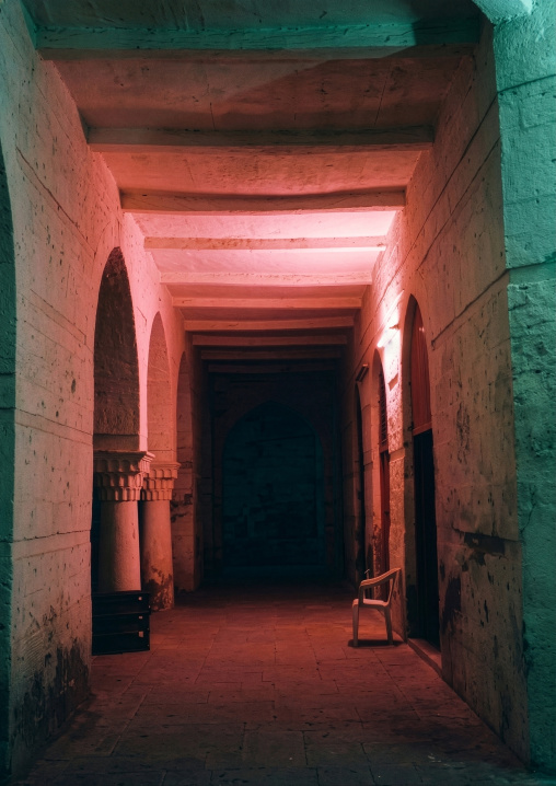 Arcades in the old town, Northern Red Sea, Massawa, Eritrea