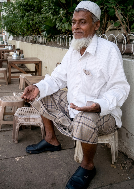 Portrait of a muslim man in the street, Yangon region, Yangon, Myanmar