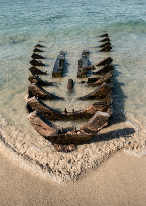 Wreck In the sea, Rakhine State, Ngapali, Myanmar