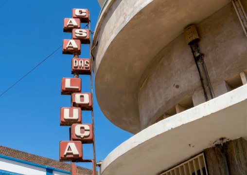 Old colonial building of the hotel Casa Das Luca, Namibe Province, Namibe, Angola