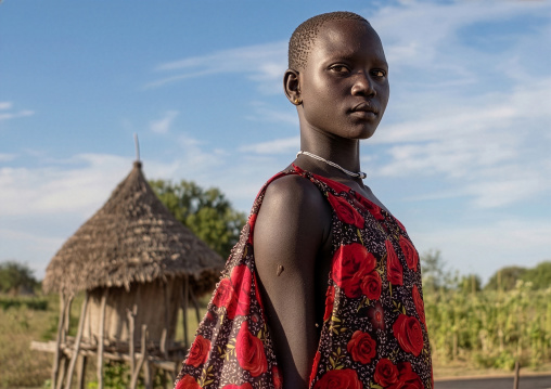 Portrait of a Mundari tribe woman, Central Equatoria, Terekeka, South Sudan