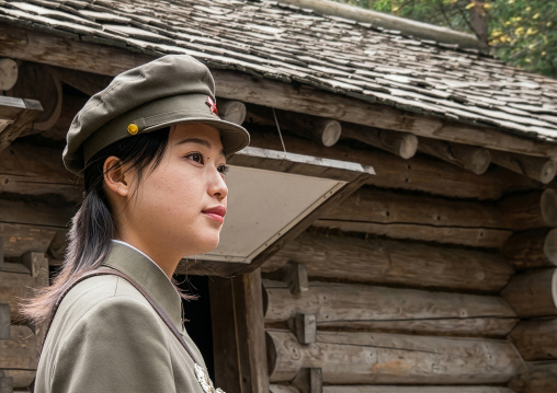 Guide in the secret camp number One HQ, Ryanggang Province, Samjiyon, North Korea