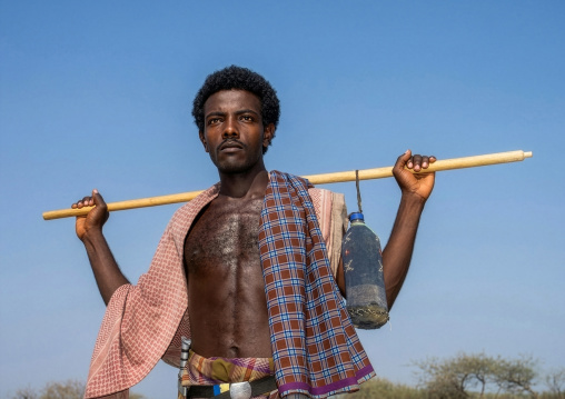 Afar tribe man with a stick, Assaita, Afar regional state, Ethiopia