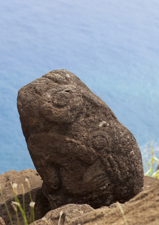 Bird man petroglyph, Easter Island, Orongo, Chile