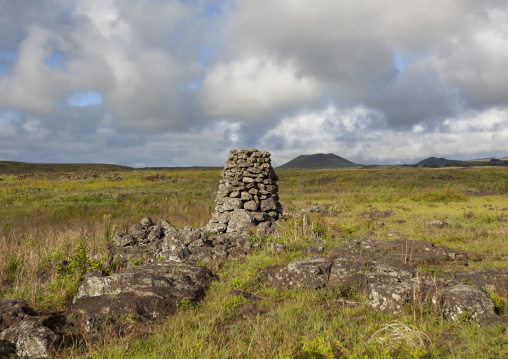 Pipi horeko taboo tower, Easter Island, Hanga Roa, Chile