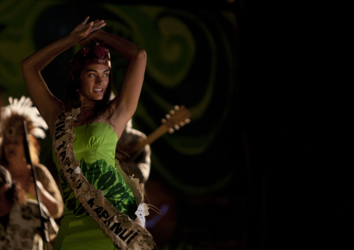 Lili Pate coronation during tapati festival, Easter Island, Hanga Roa, Chile