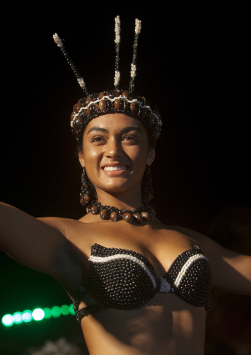 Lili Pate during tapati festival, Easter Island, Hanga Roa, Chile