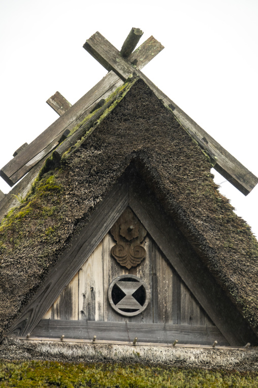 Thatched roofed house in a traditional village, Kyoto Prefecture, Miyama, Japan