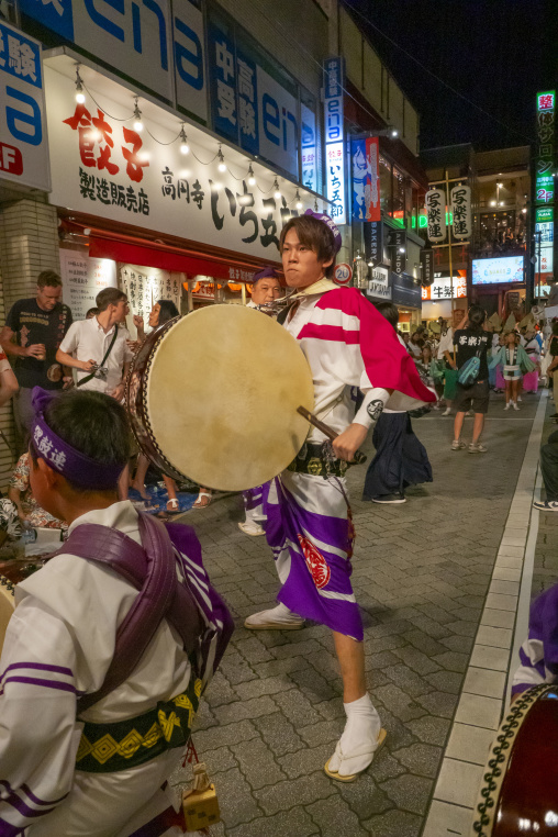 Koenji Awaodori dance summer street festival, Kanto region, Tokyo, Japan