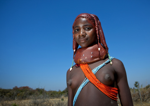 Miss Twenmona, A Girl From The Mumuhuila Tribe, Hale Village, Angola