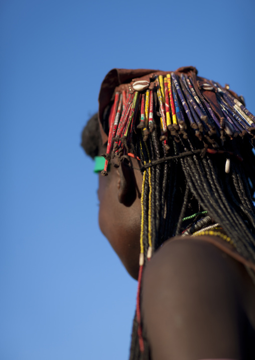 Mucawana Woman With A Hairstyle Made Of Waste Materials, Village Of Oncocua, Angola