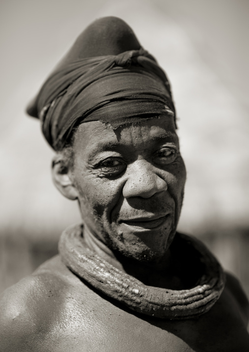 Muhimba Man With A Fala Necklace, Village Of Elola, Angola