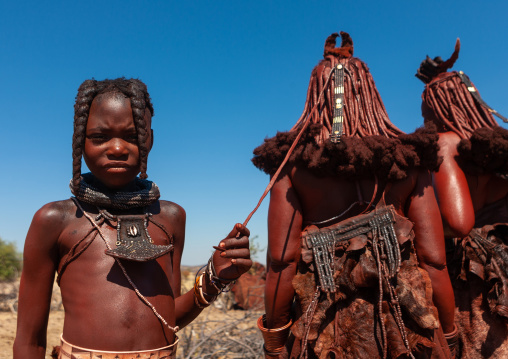 Himba tribe girl, Cunene Province, Oncocua, Angola