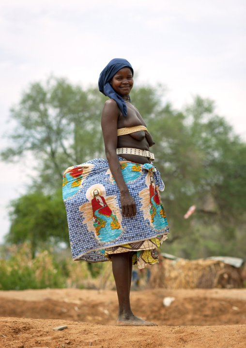 Mukubal Woman With A Loincloth Representing Jesus, Virie Area, Angola