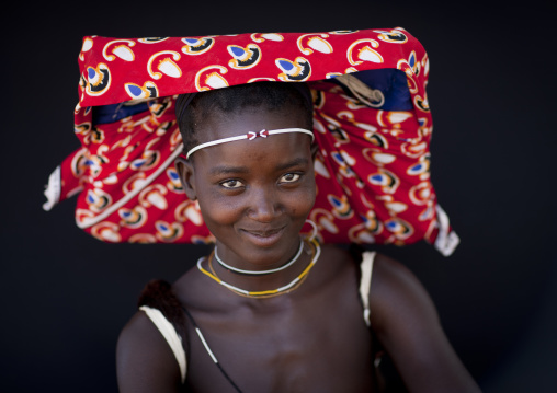 Mukubal Woman With Ompota Headdress, Virie Area, Angola