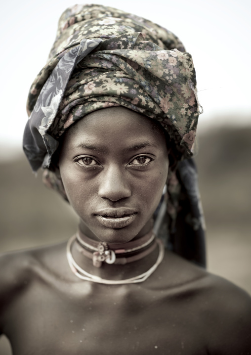 Young Mukubal Woman With Headscarf