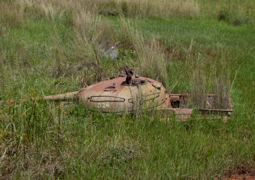 Tank Wreck From Civil War In Lubango, Angola