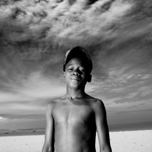 Boy With Cap Covered With Sand, Benguela, Angola