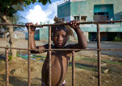 Young Girl In A Former Army Base That Became A Squat, Lobito, Angola