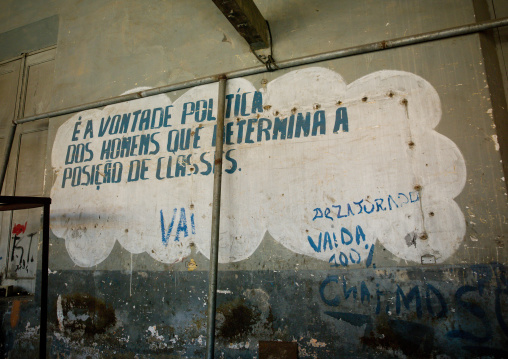 Old Communist Propaganda Painted On Walls, Namibe Town, Angola