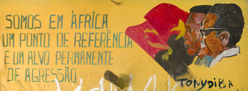 Old Communist Propaganda Painted On Walls, Namibe Town, Angola