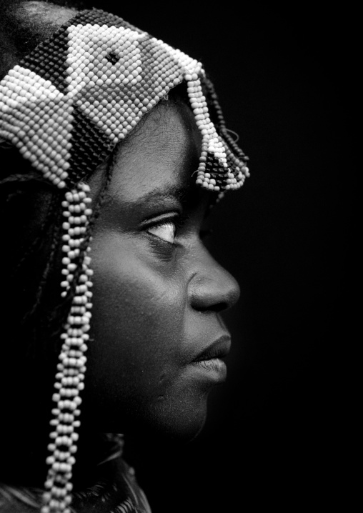 Mwila Girl With Beaded Headdress, Angola